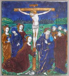 Placa con la Crucifixión, francés, siglo XVI