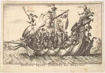 Placa 2: El Argonauta Anfión conducido por Mercurio, 1664