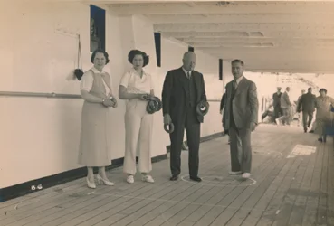 Jugando a los aros a bordo del SS Arandora Star, 1936