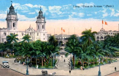 Plaza de Armas, Lima, Perú, principios del siglo XX