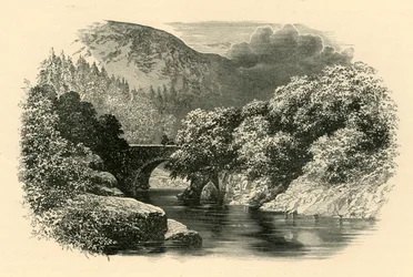 Puente Aberglaslyn, Gales del Norte, c1890