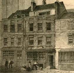 Casa de Popes, Plough Court, Lombard Street 1860, 1897