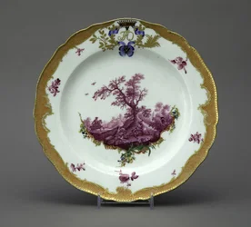 Plato de porcelana del servicio Orlov, ca. 1770