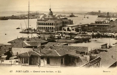 Port-Said. - Vista general del puerto. - LL., c1918-c1939