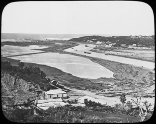 Port Alfred, Río Kowie, minas de diamantes y oro del Cabo, Sudáfrica, c1890