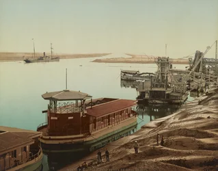 Port Said, entrada al Canal de Suez, c.1900