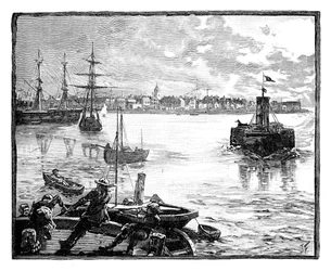 Puerto de Portsmouth, Hampshire, c1888