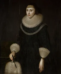 Retrato de una dama con un abanico, 1600-1650