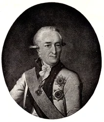 Retrato del almirante Vasiliy Chichagov 1726-1809, principios del siglo XIX
