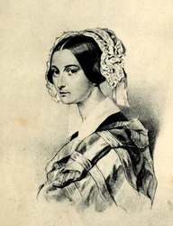Retrato de Alexandra Smirnova-Rosset 1809-1882 (después de un dibujo de P. Sokolov)