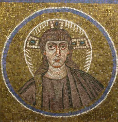 Retrato de Cristo, bizantino, original de principios del siglo XX, fechado a finales del siglo V-principios del siglo VI