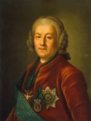 Retrato del Conde Alexey Petrovich Bestuzhev-Ryumin 1693-1766, después de 1757
