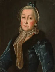 Retrato de la condesa Anna Danilovna Trubetskaya 1710-1780, de soltera Drutskaya-Sokolinskaya, segunda mitad del siglo XVIII
