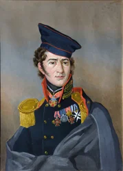 Retrato de Dmitri Alexeevich Stolypin 1785-1826, principios del siglo XIX
