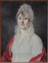 Retrato de Elizaveta Alexeevna Arsenyeva, de soltera Stolypina 1773-1845, principios del siglo XIX