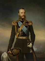 Retrato del Gran Duque Miguel Nikoláyevich de Rusia 1832-1909, principios de la década de 1860