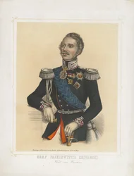 Retrato de Ivan Fyodorovich Paskevich, Conde de Erivan, Virrey del Reino de Polonia, 1850