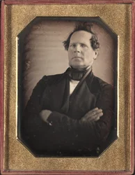 Retrato de hombre alejándose de la cámara, finales de 1840s