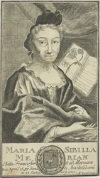 Retrato de Maria Sibylla Merian 1647-1717, 1755