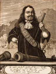 Retrato de Michiel de Ruyter 1607-1676 De: Schauplatz des Krieges, 1675