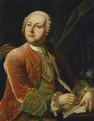 Retrato de Mikhail V. Lomonosov 1711-1765, segunda mitad del siglo XVIII