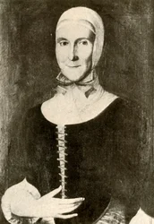 Retrato de la Sra. Elisabeth Boehler en el asentamiento moravo, Pensilvania, 1787, 1937