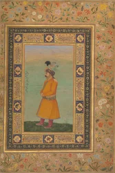 Retrato de Muhammad Ali Baig, folio del álbum Shah Jahan, recto, principios del siglo XIX