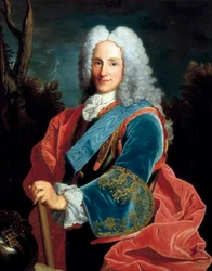 Retrato de Felipe V rey de España (1683-1746). Pintura anónima, arte barroco.