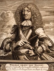 Retrato del Príncipe Walrad de Nassau-Usingen 1635-1702 De: Schauplatz des Krieges, 1675