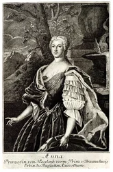 Retrato de la princesa Anna Leopoldovna 1718-1746, madre del zar Iván VI