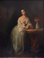Retrato de la princesa Nino Aleksandrovna Griboyedova de soltera Chavchavadze, mediados del siglo XIX