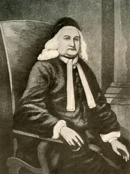 Retrato de Samuel Sewall, con peluca y abrigo largo