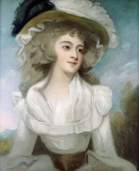 Retrato de Sarah Tickell, esposa del dramaturgo y satírico Richard Tickell, hacia 1790