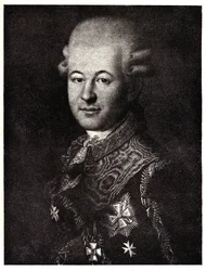 Retrato de Semyon Zorich 1745-1799, el Favorito de Catalina la Grande, principios del siglo XIX