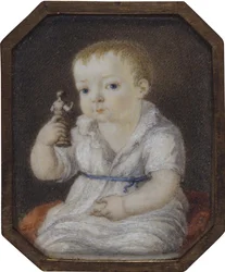 Retrato de Sergey Ivanovich Volkov de niño, ca 1808