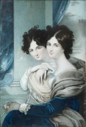Retrato de las hermanas Princesas Anna Petrovna 1777-1805 y Ekaterina Petrovna 1783-1830 Lopukhin
