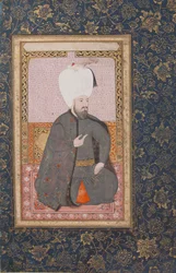Retrato del Sultán Ahmet I r. 1603-17, principios del siglo XVII