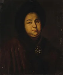 Retrato de la zarina Evdokiya Feodorovna Lopukhina 1669-1731, esposa del zar Pedro I de Rusia