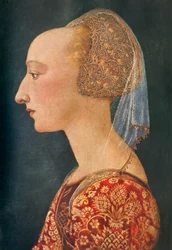Retrato de una dama de rojo, 1460-1470, 1934