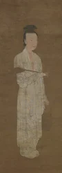 Retrato de una mujer de blanco: Lu Meiniang, siglo XIV