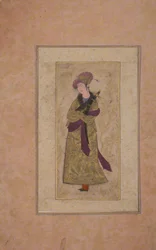 Retrato de un joven sosteniendo una espada