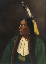 Retrato de un indio americano, ca. 1900