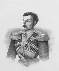 Retrato del general mayor Nikolay Sleptsov 1815-1851, 1877