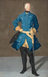 Retrato del Rey Carlos XII de Suecia 1682-1718, 1710s