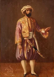 Retrato del Rey Carlos XV de Suecia con traje turco, mediados del siglo XIX