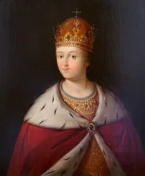 Retrato de la Regente Sofía Alexeyevna, primera mitad del siglo XIX