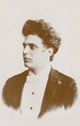 Retrato del compositor Pietro Mascagni 1863-1945