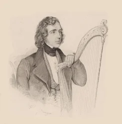 Retrato del arpista y compositor Elias Parish Alvars 1808-1849, 1830