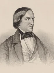 Retrato del pianista y compositor Karl August Krebs 1804-1880