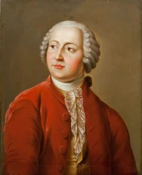 Retrato del erudito Mikhail V. Lomonosov 1711-1765, principios del siglo XIX